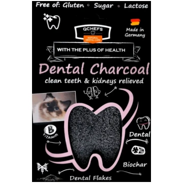 QCHEFS Papildbarība ar aktīvo ogli Dental Charcoal