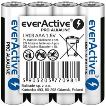 Sārma baterijas AAA / LR03 everActive Pro 4 gab