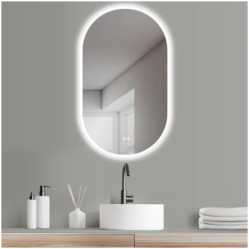 HOKO Design LED Anti-Fog Bathroom Mirror Oval 45 x