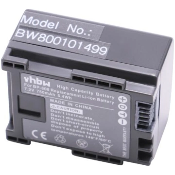 Akumulators, VHBW, VHBW Battery Canon BP-808 750 m