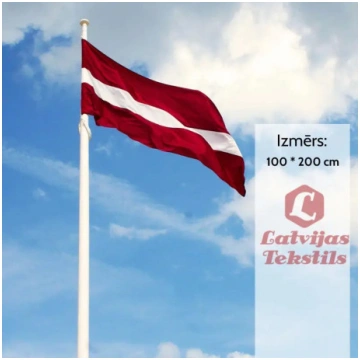 Latvijas karogs mastam 100x200cm, Latvijas Tekstil
