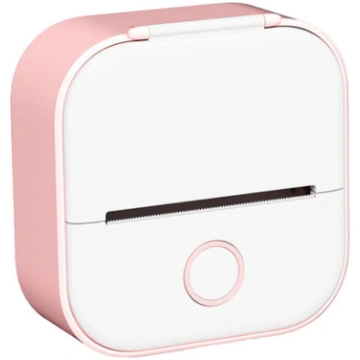 Phomemo T02 portable label printer (pink and white