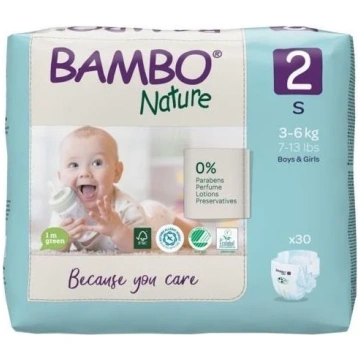Autiņbiksītes Bambo Nature Classic, 2 izmērs, 6 kg