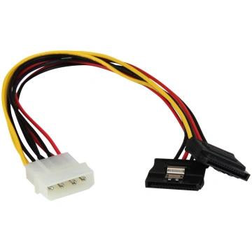 StarTech 12in LP4 to 2x Latching SATA Power Y Cabl