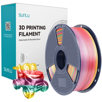 Sunlu PLA+ Silk Filament (Rainbow 01)