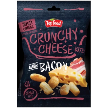 Kraukšķīgs siers TOP FOOD, bekons, 25 g (450-22984