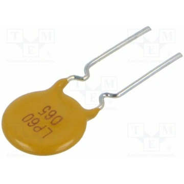 Fuse: PTC polymer; 650mA; Imax: 40A; THT; Iswitch.