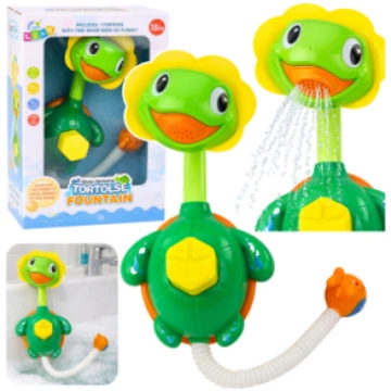 Bath Toy Turtle with Fish Fountain Shower Suction 