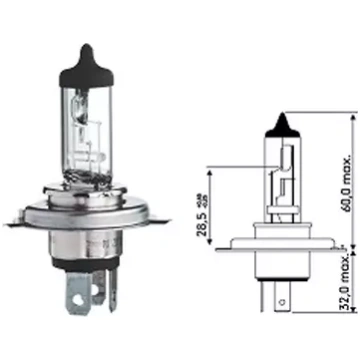 Halogēna spuldze H4 12V 100/90W JAHN