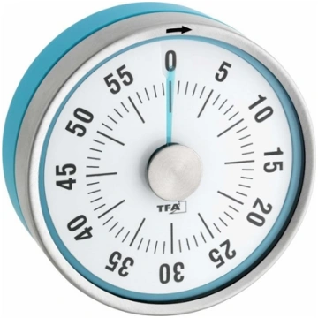 TFA 38.1028.20 Turquoise Puck Kitchen Timer 38.102