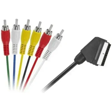 Blackmoon KPO2711 SCART uz 6RCA kabelis 1.2m