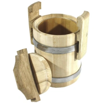 Koka muciņa ar vāku medus glabāšanai (1 l; liepa)