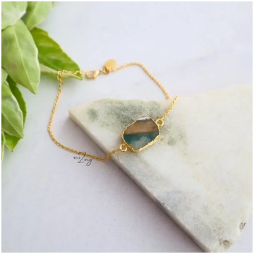 Jasper Slice Bracelet - 10