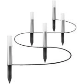 SMART+ Āra gaismeklis GARDENPOLE 5 stabiņi 5.7 W, 