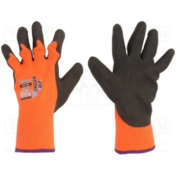 Protective gloves; Size: 11,XXL; orange; acrylic,l