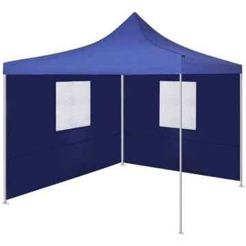 vidaXL saliekama telts ar 2 sienām, 3x3 m, zila, M
