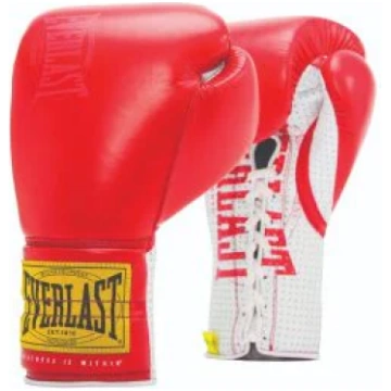 Sparringové rukavice Everlast s tkaničkami z roku 