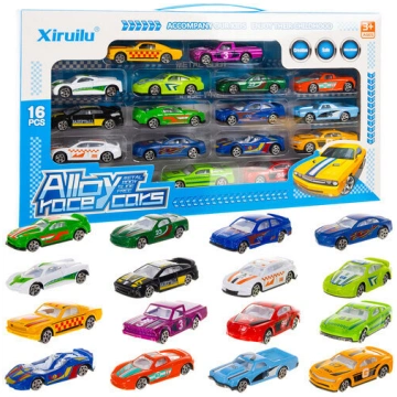 Metāla atsperu automašīnas - 16 krāsainu automašīn
