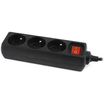 Gembird EG-PSU3F-01 surge protector Black 3 AC out
