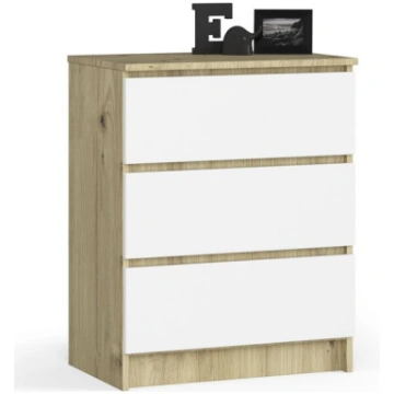 Kumode NORE K60 3, brūna/balta