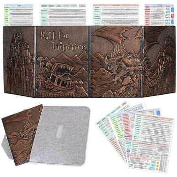 DND Dungeon Master ekrāns Mākslīgās ādas reljefs D