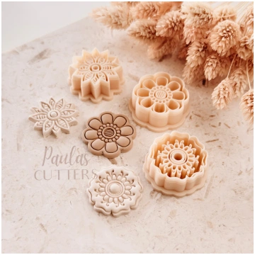 Polymer Clay Cutter, Mandala Flower Shape, Floral 