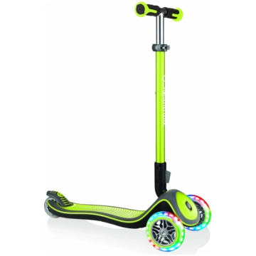 GLOBBER skrejritenis Elite Deluxe Lights lime gree