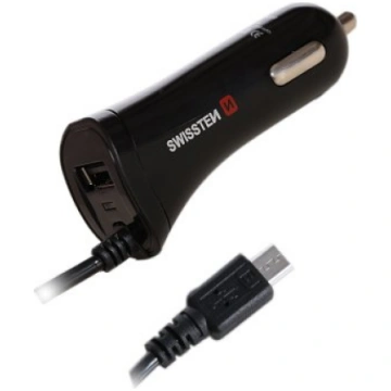 Swissten Premium Auto Lādētājs USB + 2.4A un Micro