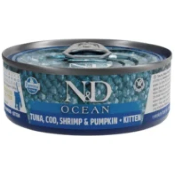 N&D CAT OCEAN TUNA COD SHRIMP PUMPKIN KITTEN 70G N