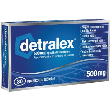 DETRALEX 500mg apvalkotās tabletes, 30 gab