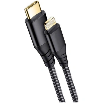 Kabel USB USB-C - Lightning 1.2 m Szary (590192496