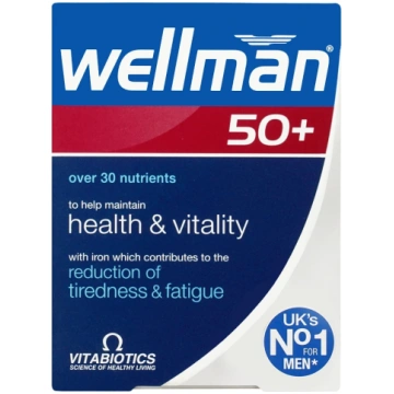 Vitabiotics Wellman 50+ uzturviela vīriešiem no 50