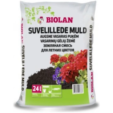 Augsne vasaras puķēm BIOLAN 24 L