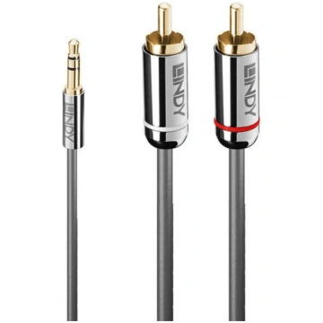 Lindy Jack 3.5mm - RCA (Cinch) x2 cable 1m silver