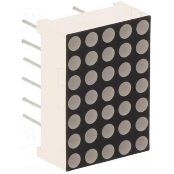 Display: LED | matrix | 5x7 | red | 30÷60mcd | cat