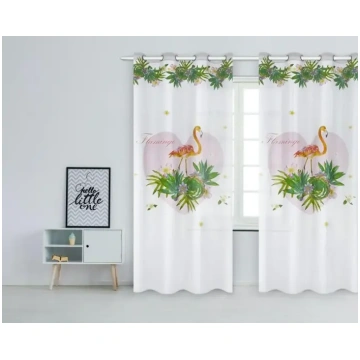 Gatava aizkarne Flamingi 140x250 Palmas Ziedi Sird