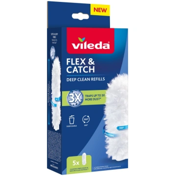 Duster Vileda Flex&Catch, uzpilde, iepakojums 5 ga