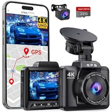 Automobiļa priekšējā aizmugurējā kamera 4K + 1080P