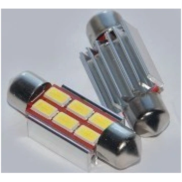 Gaismas diode 6-LED C5W 39mm 2W (AR RADIATORU) Lig