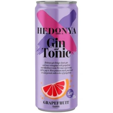 Alk.kokt. Hedonya Gin& Tonic Grapefruit 5%