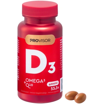 PROVISOR D vitamin 4000IU Omega-3 Q10 kapsulas, 60