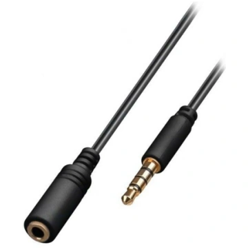 Cable; Jack 3.5mm 4pin socket,Jack 3,5mm 4pin plug