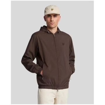 Tonal Eagle Hooded Bomber Jacket