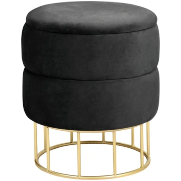 Pufs Akord Furniture Factory Elza, melns krās., 37