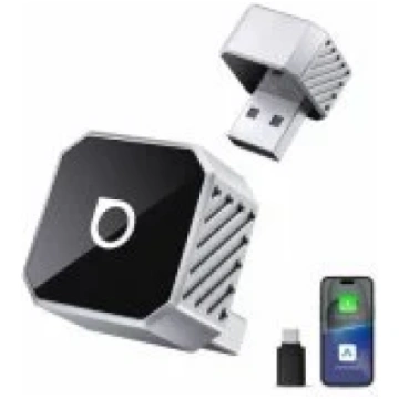 Ottocast T3 Mini Pot Wireless CarPlay Silver adapt