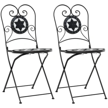 vidaXL Bistro Chairs Folding 2 Pieces Bistro Chair