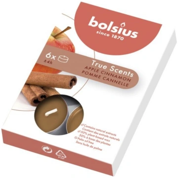 Tējas sveces arom. 6 gab.True Scents apple cinnamo