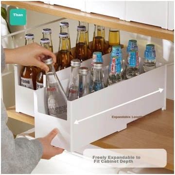 Jicang Extendable Drawer Storage Box, Right-Angled