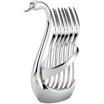 Nerūsējošā tērauda augļu dakšu komplekts - "Swan B