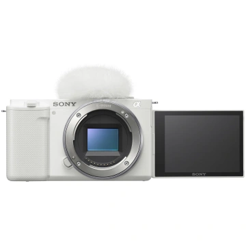 Sistēmas fotoaparāts Sony Alpha ZV-E10, balta krās